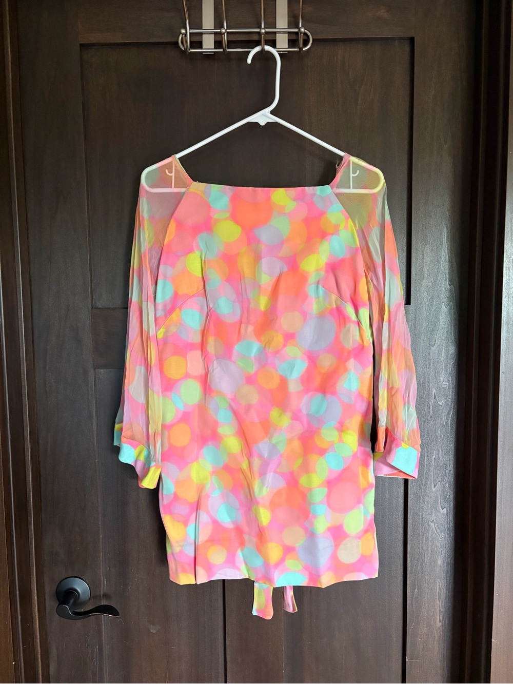Vintage Handmade 60s Colorful Polka Dot Shift Dress